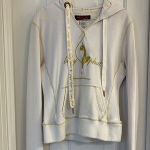 Baby Phat White Hoodie with Gold Embroidered Logo